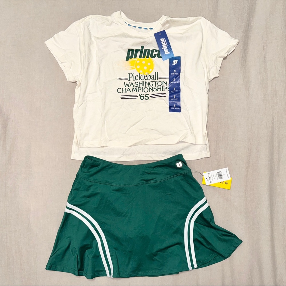 EleVen Skort & Prince WA Pickleball Cropped Tee Sz Small Bundle